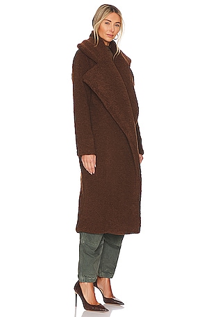 SNDYS x REVOLVE Teddy Coat in Chocolate