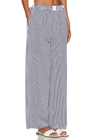 SNDYS X Revolve Darian Stripe Pants in Blue