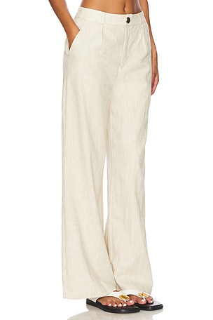 SNDYS Hale Linen Pants in Cream