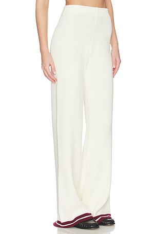 SNDYS PANTALON COLTON VARSITY KNIT en Crème