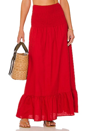 x REVOLVE Bay Linen Skirt SNDYS