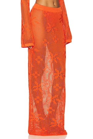 SNDYS Terra Maxi Skirt in Orange