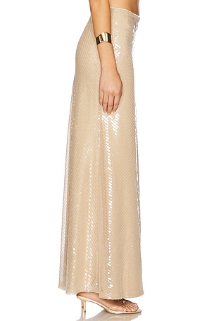 SNDYS x REVOLVE X Revolve Calliope Maxi Skirt in Metallic Neutral