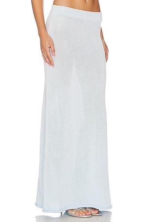 SNDYS Cali Maxi Skirt in Baby Blue