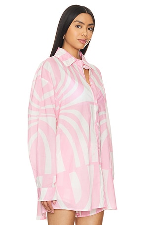 SNDYS Heather Cotton Shirt in Pink