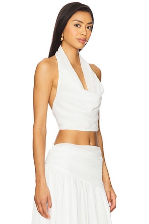 SNDYS x REVOLVE Camelia Cowl Top in White