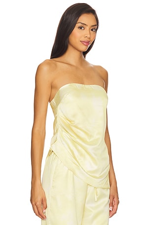 SNDYS Lyra Print Top in Yellow