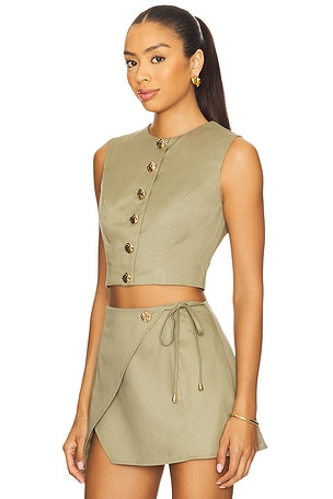 SNDYS x REVOLVE Emilie Top in Olive. Size XXS. Also