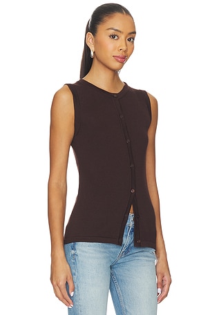 SNDYS August Vest en Chocolat