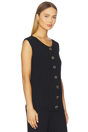SNDYS Baha Ribbed Top in Black