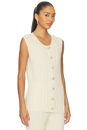 SNDYS Baha Ribbed Top in Cream