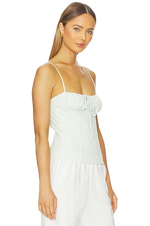 SNDYS Lelessa Corset Top in Green. Size XXS. Also