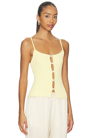 SNDYS Odessa Knit Tank Top in Lemon