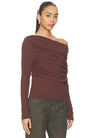 SNDYS Reena Knit Top in Chocolate. Size XXS. Also