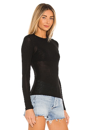 SNDYS Lounge Katya Sheer Top in Black