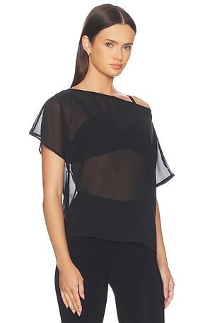 SNDYS Karmi Sheer Top in Black
