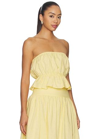 SNDYS Nesa Strapless Top in Yellow