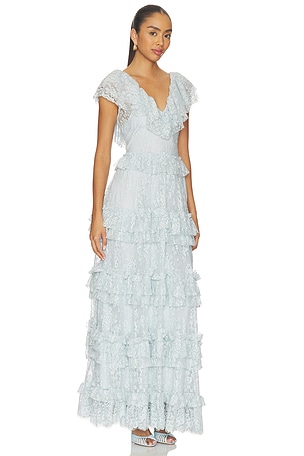 Sea Sharleen Lace Vneck Dress in Blue