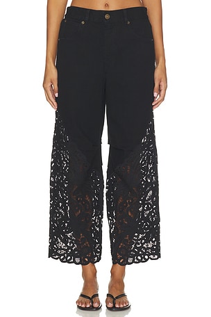 Shiloh Embroidered Jeans Sea