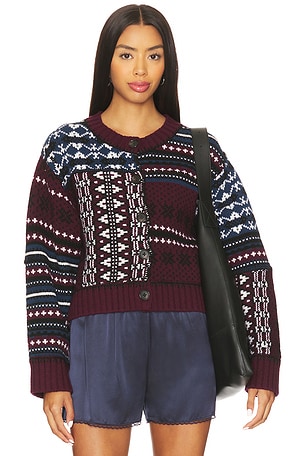 Linea Fair Isle Cardigan Sea