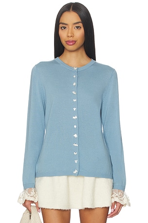 Diane Knit Cardigan Sea