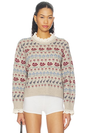 Preston Knit Crew Neck Sweater Sea