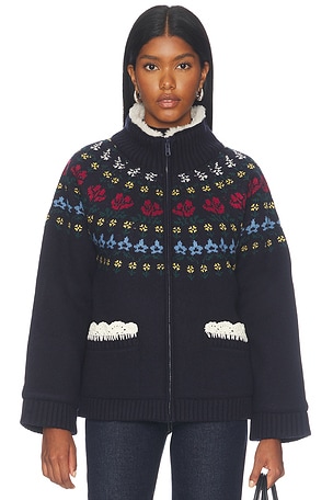 Preston Knit Sherpa Lined Jacket Sea
