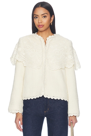 Wright Knit Cape Jacket Sea
