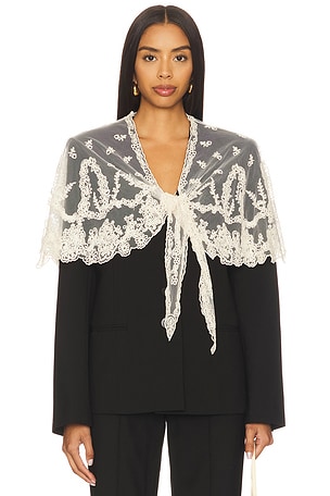 Elisa Tropical Wool Capelet Jacket Sea