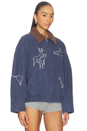 Sea Demi French Workwear Long Sleeve Jacket in Blue