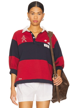 Carolyn Workwear Rugby Shirt Sea
