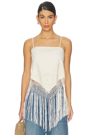 Rafina Eyelet Top Sea