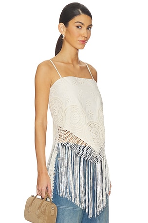 Sea Rafina Eyelet Top in Cream