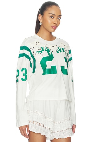 Sea Georgie Sportswear Long Sleeve Tee in Cream