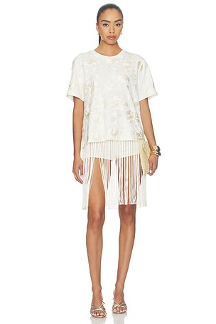 CAMISETA RAFINA EYELET EMBELLISHED Sea