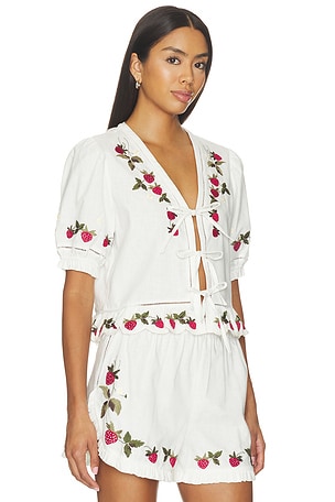 Sea Calla Strawberry Top in Cream