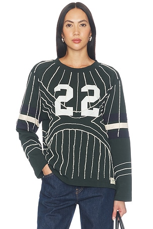 Quinn Embroidered Beaded Longsleeve T-shirt Sea