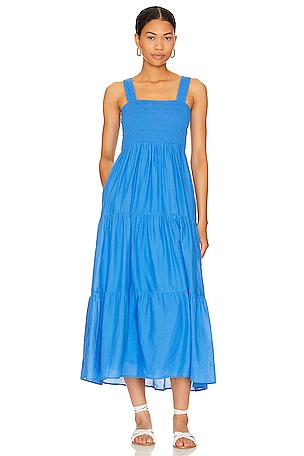 Faithfull Ramonet Midi Dress in Cairo Blue (FINAL SALE)