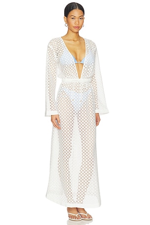 Seafolly Gathered Lace Cover Up in White. Size Aus 14/US 10. Also