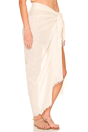 Seafolly Textured Beach Wrap in Beige