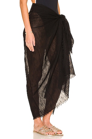 Seafolly Textured Beach Wrap in Black