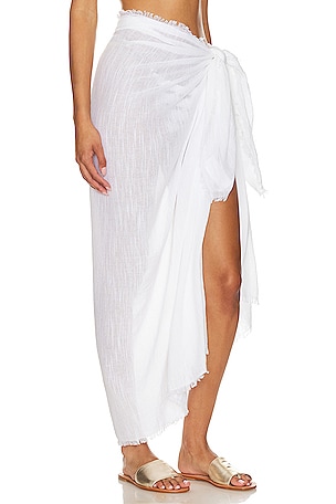 Seafolly Textured Beach Wrap in White