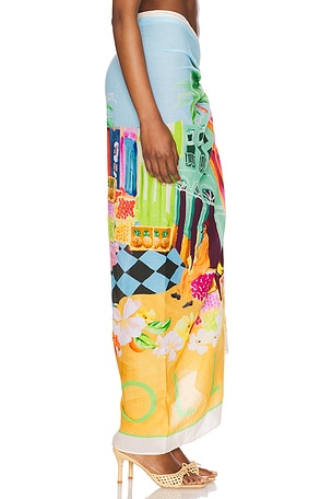 Seafolly Cuba Sarong in Blush,Blue