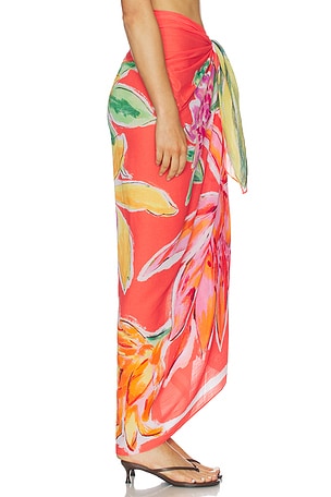 Seafolly Hothouse Floral Sarong in Coral