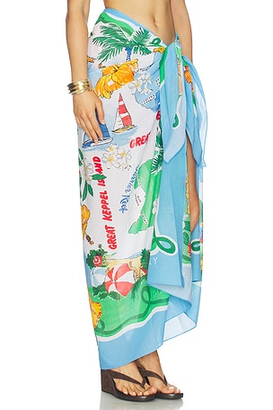 Seafolly Viva Vacation Sarong in Blue,Green