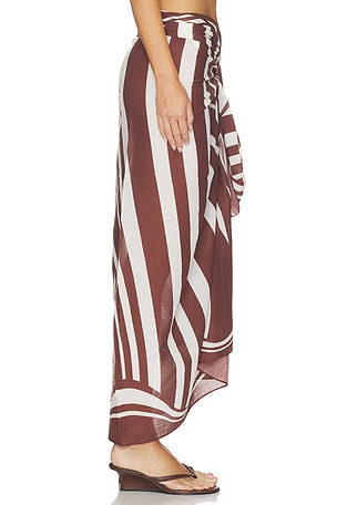 Seafolly Coastline Sarong in Chocolate
