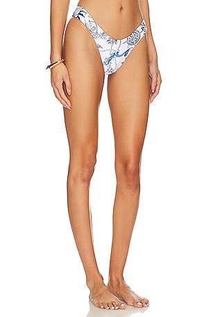 Seafolly Scoop High Cut Rio Bikini Bottom in White