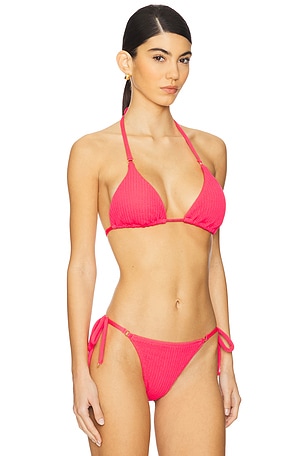 Seafolly Slide Tri Top in Red