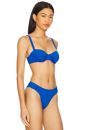 Seafolly Ruched Underwire Bra in Blue