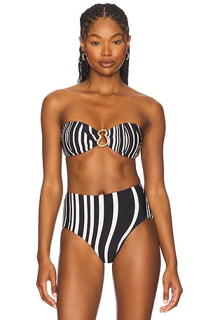 Coastline Ring Front Bandeau Bikini Top Seafolly